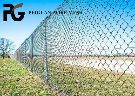 50x50mm Metal Chain Link Fence , Twisted Wire Temporary Chain Link Fence