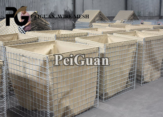 Mil 7 2m Hesco Sand Barrier Welded Gabion Box Explosion Proof Wall