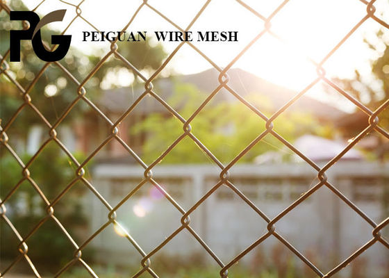 Construction Security Metal Fencing , Eco Friendly Coated Chain Link Fence