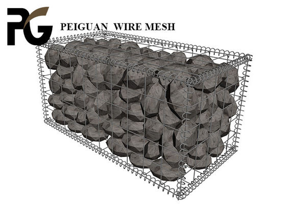 Zinc Coated Welded Mesh Gabion , 4.5mm Retaining Wall Gabion Cages