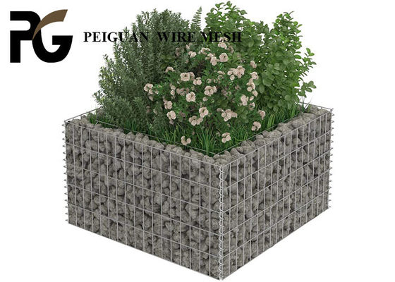 Garden Gabion Wall Baskets , Rock Galvanized Gabion Baskets