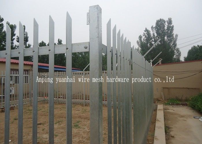 Commercial Picket Steel Palisade Fence Panels Anti Climb High Security - Picket Garden Fence Pales Commercial Picket Steel Palisade Fence Panels Anti Climb High Security - Picket Garden Fence Pales
