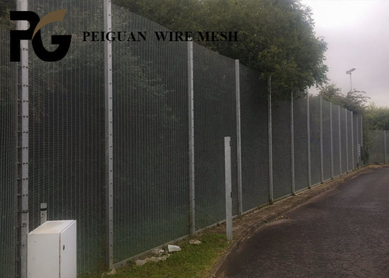 1.8m Black Galvanized Anti Climb Fence Easily Assembled
