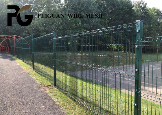 3D Curved V Mesh Security Fencing , 1830mm Boundary Wall Wire Fencing