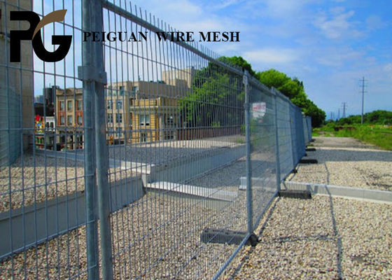 School Construction Safety Fence Panels , Anti Corrosion Portable Fence Canada