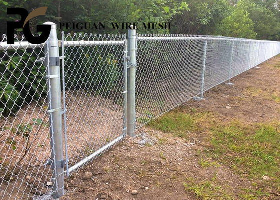 Hurricane Prevention Metal Chain Link Fence , Woven Mesh 6 Foot Black Chain Link Fence