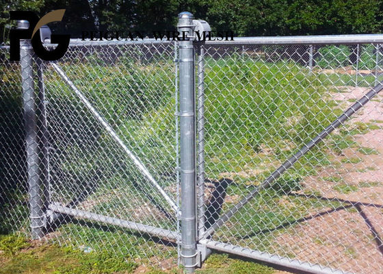 Hurricane Prevention Metal Chain Link Fence , Woven Mesh 6 Foot Black Chain Link Fence