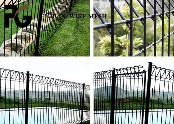 Galvanized Triangle Roll Top Weld Mesh Fence Panels For Commercial Applications