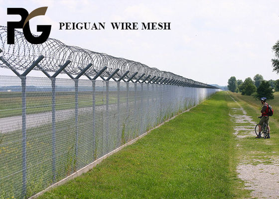 PVC Coated Y Post Fencing , Easily Assembled Military Security Fence