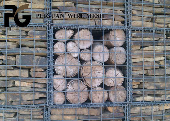 Garden Gabion Wall Baskets , Rock Galvanized Gabion Baskets