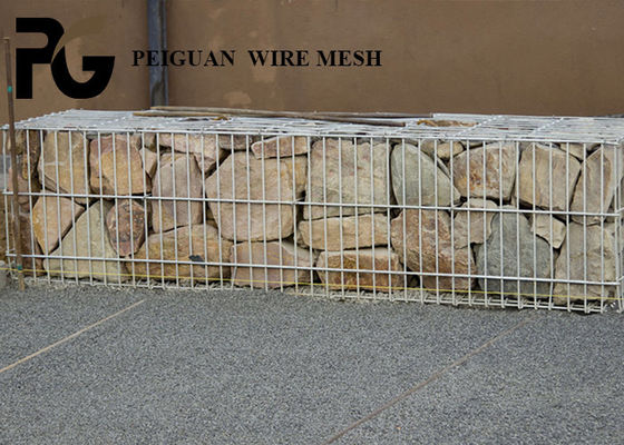 50x50mm Welded Mesh Gabion , Seawall Protection Galvanised Gabion Baskets