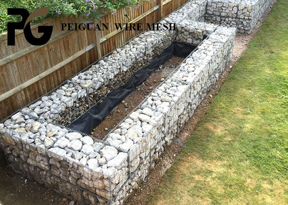 Galfan Coated Welded Mesh Gabion Baskets , Retaining Wall Panier Gabion