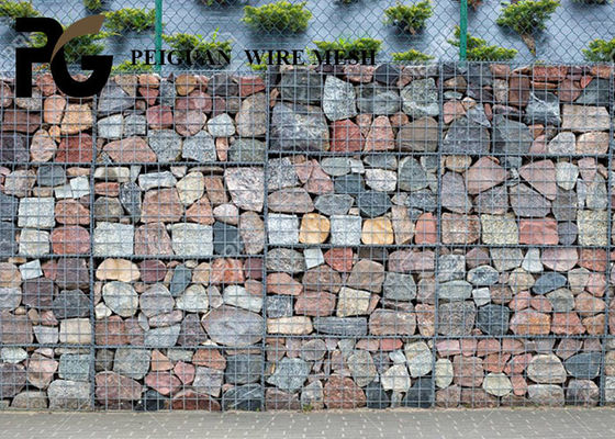 Galfan Coated Welded Mesh Gabion Baskets , Retaining Wall Panier Gabion