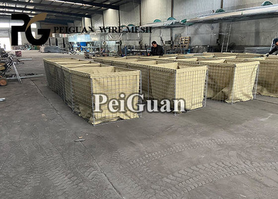 MIL12 Hesco Bastion Barrier , Galvanized Military Hesco Barriers