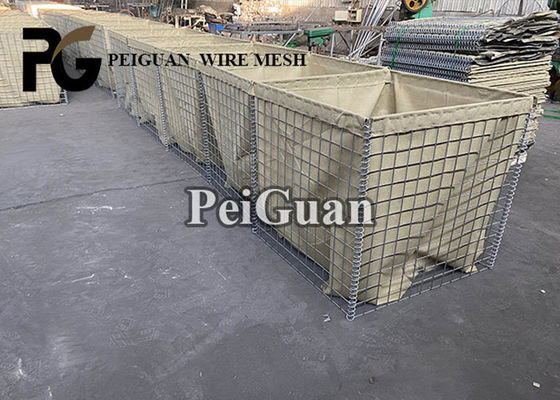 MIL12 Hesco Bastion Barrier , Galvanized Military Hesco Barriers
