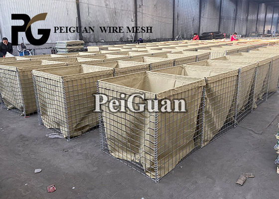 MIL12 Hesco Bastion Barrier , Galvanized Military Hesco Barriers