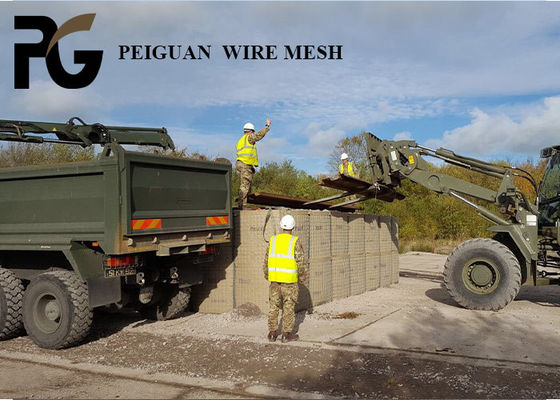 MIL3 Galfan Coated Military Hesco Barrier Explosion Proof