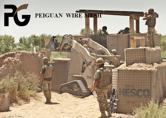 MIL12 Hesco Bastion Barrier , Galvanized Military Hesco Barriers