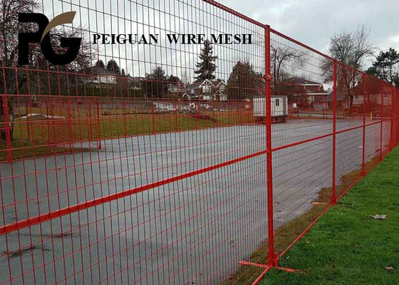 School Construction Safety Fence Panels , Anti Corrosion Portable Fence Canada