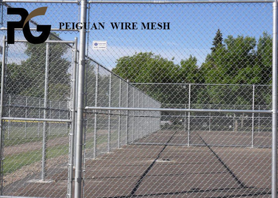 Sturdy Playground Portable Chain Link Fence Panels Low Carbon Steel Wire