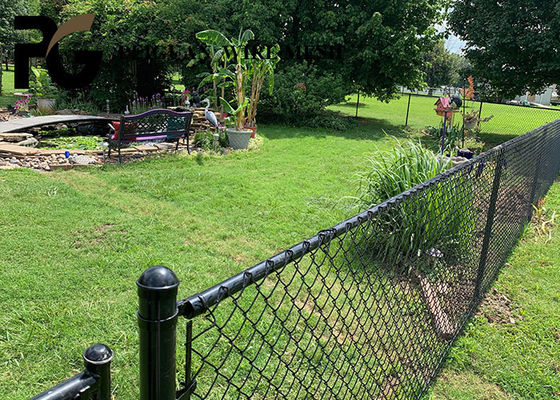2.1m Vinyl Coated Chain Link Fence , Residential Chain Link Construction Fence