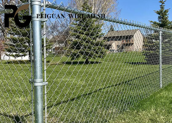 2.1m Vinyl Coated Chain Link Fence , Residential Chain Link Construction Fence