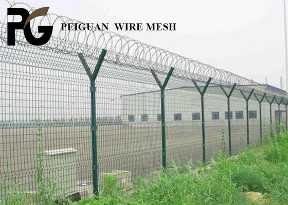 V Top Bracket Airport Perimeter Fencing Hot Dipped Galvanised