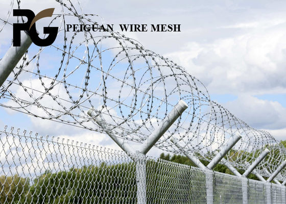 V Top Bracket Airport Perimeter Fencing Hot Dipped Galvanised