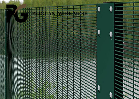 1.8m Black Galvanized Anti Climb Fence Easily Assembled