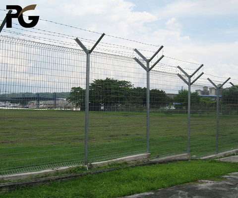 Green Coated Q235 Razor Barbed Wire Fence For Building Site Airport