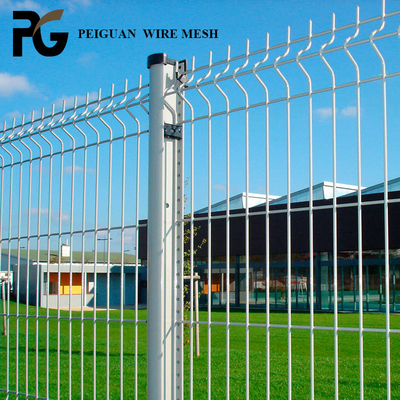 3mm Pvc Powder Coated Galvanized 3d Curved Fence Triangle Bending Wire Mesh Panel