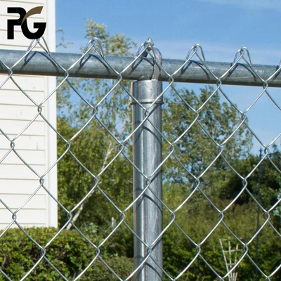 2.0mm 6x6 Galvanized Chain Link Fence Panels 9 Gauge Pvc Coated Wire Mesh