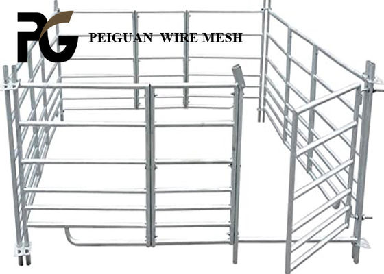 Outdoor Steel Cattle Yard Panels , Zinc Coated Portable Cattle Panels